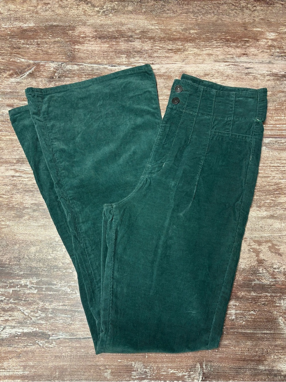 We The Free Dark Teal Flare Wide Leg Jeans - Picture 2 of 10